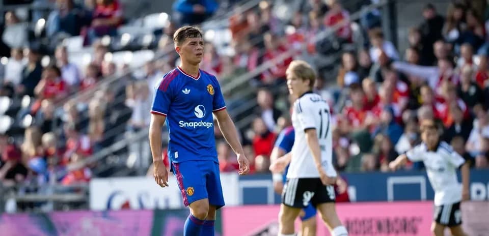 Joueur de Manchester United sur le terrain pendant le match