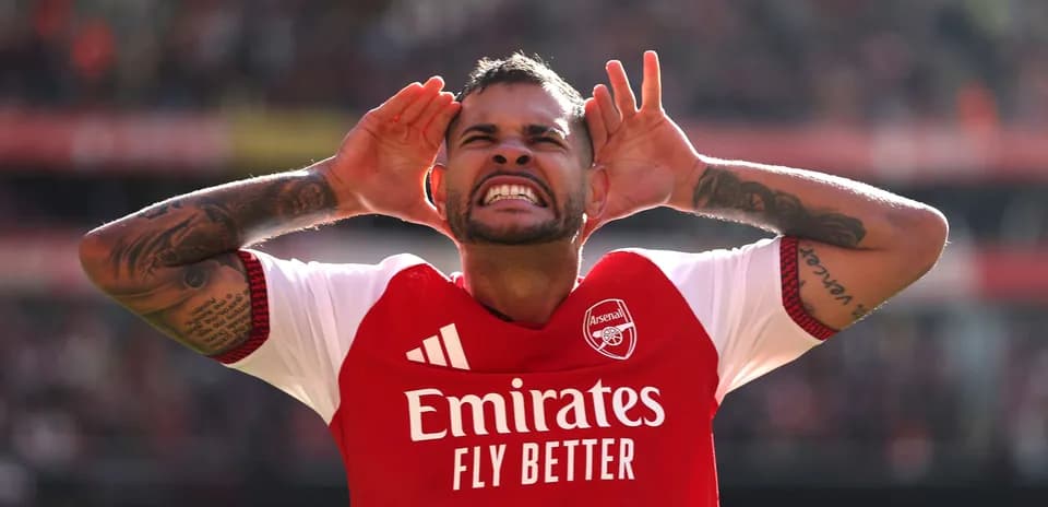 Joueur d'Arsenal célébrant un but