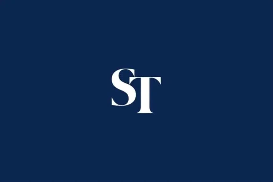 Logo ST sur fond bleu