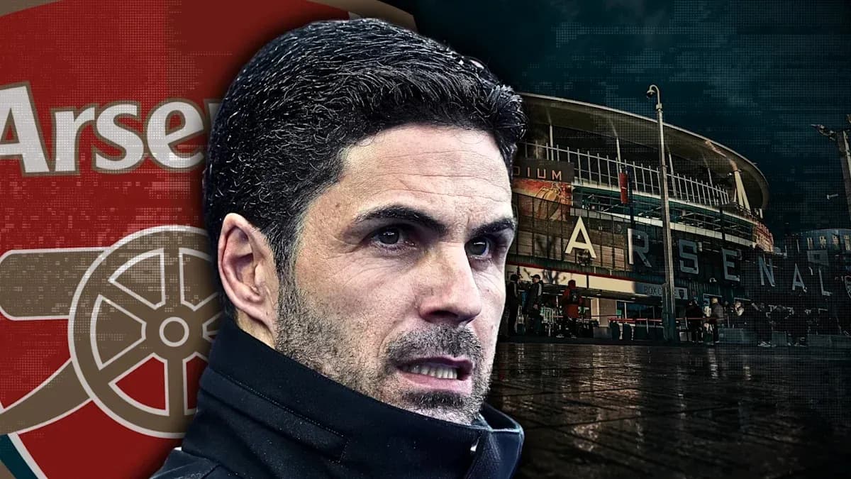 Entraîneur d'Arsenal devant le stade d'Arsenal