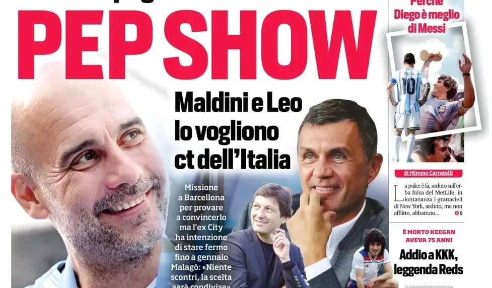 Premier League coach smiling on magazine cover
