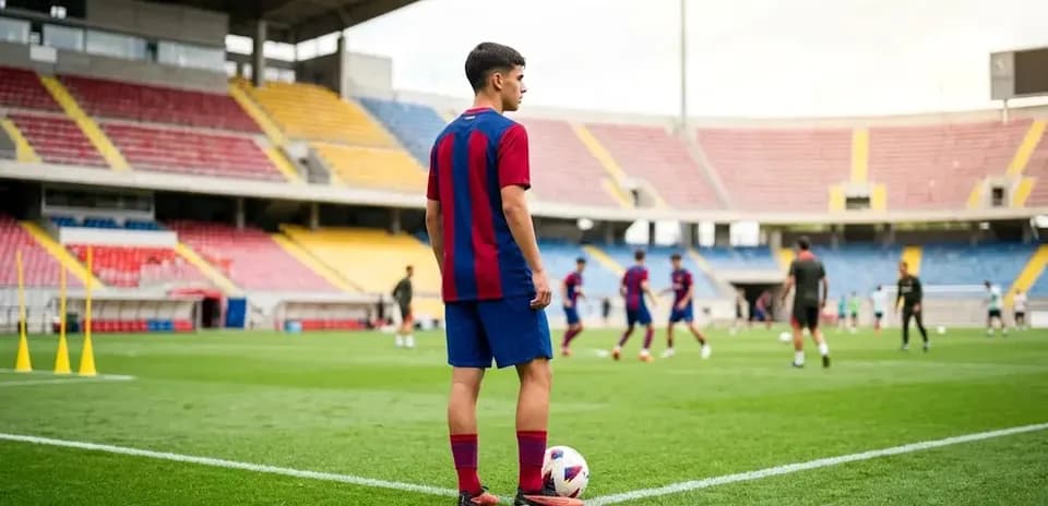 Joueur de football prêt à tirer un corner