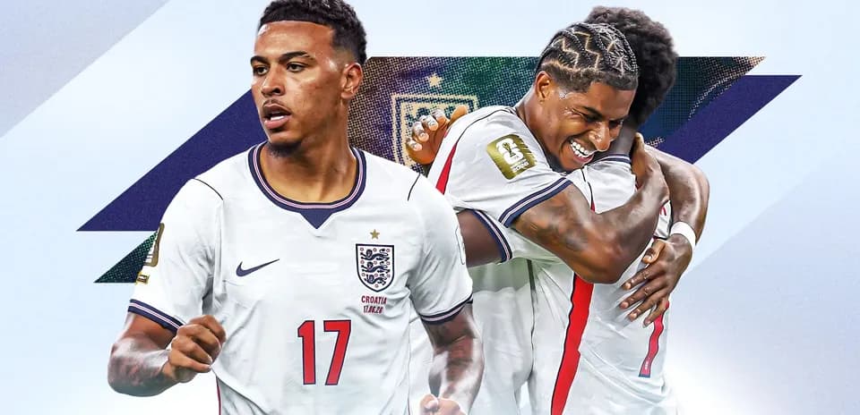 Joueurs anglais célébrant un but pendant un match