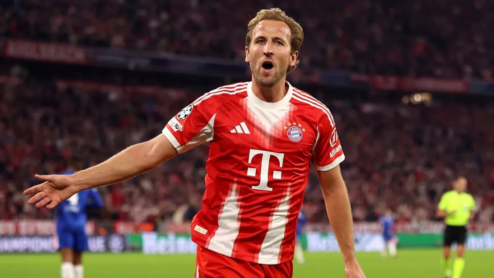 Joueur de Bayern célébrant un but au stade