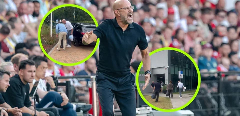 Entraîneur gesticulant sur la touche pendant un match
