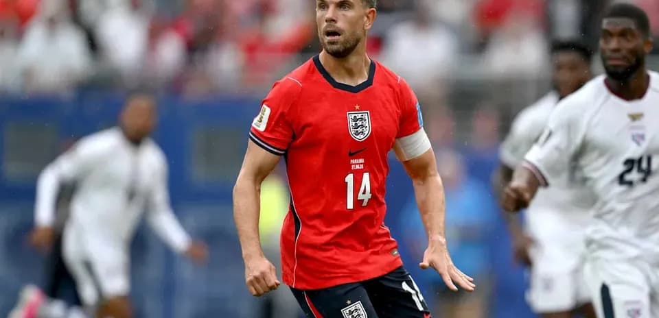 Joueur anglais en action lors d'un match