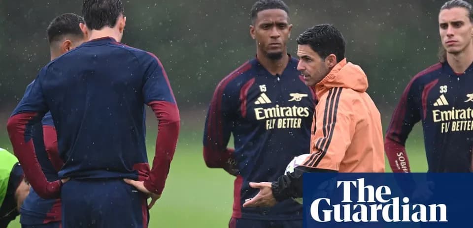 Entraînement d'Arsenal avec l'entraîneur Mikel Arteta