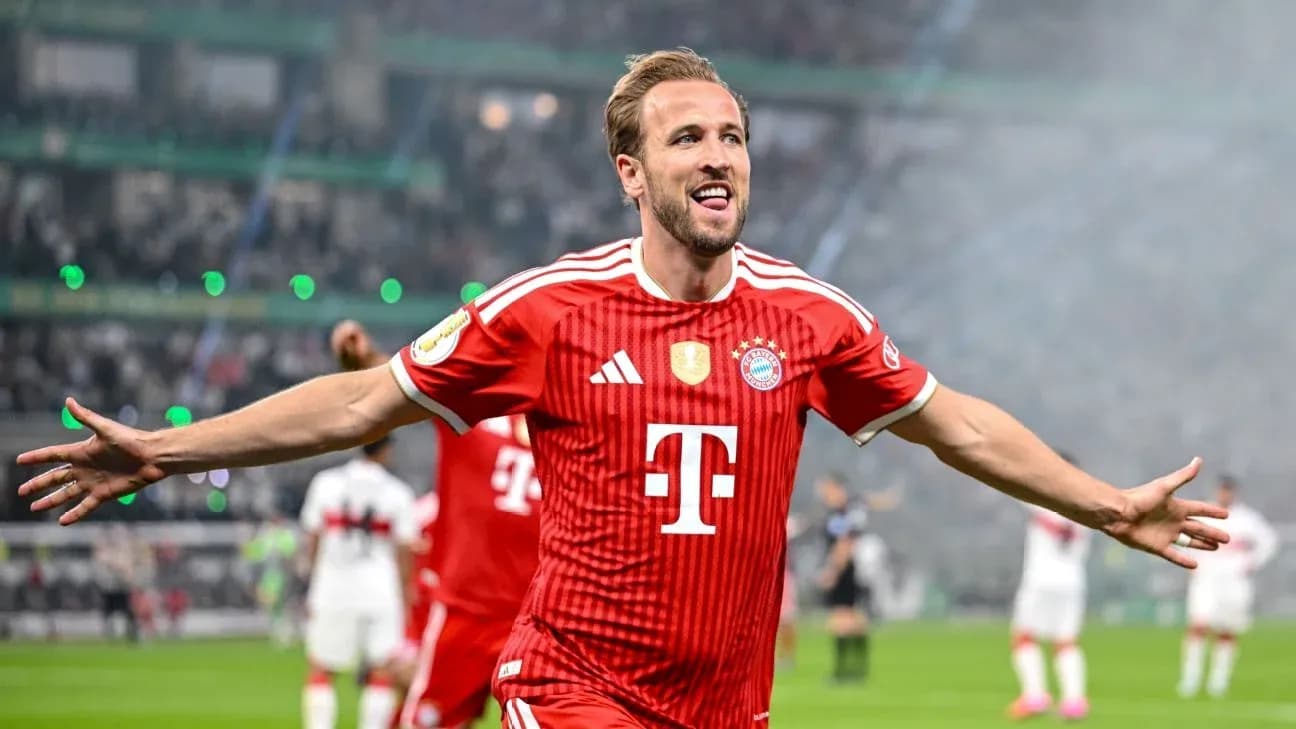 Joueur de Bayern Munich célébrant un but au stade