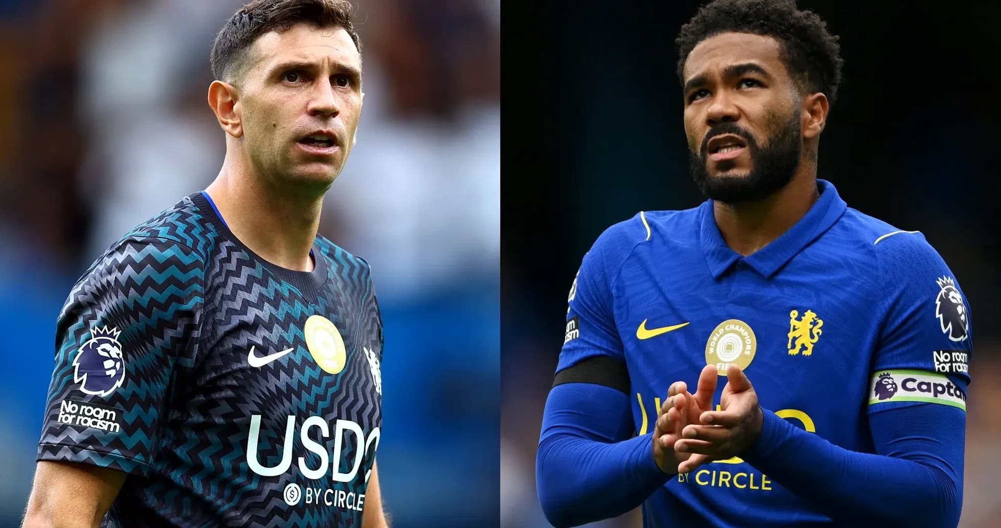 Deux joueurs en action sur le terrain de football