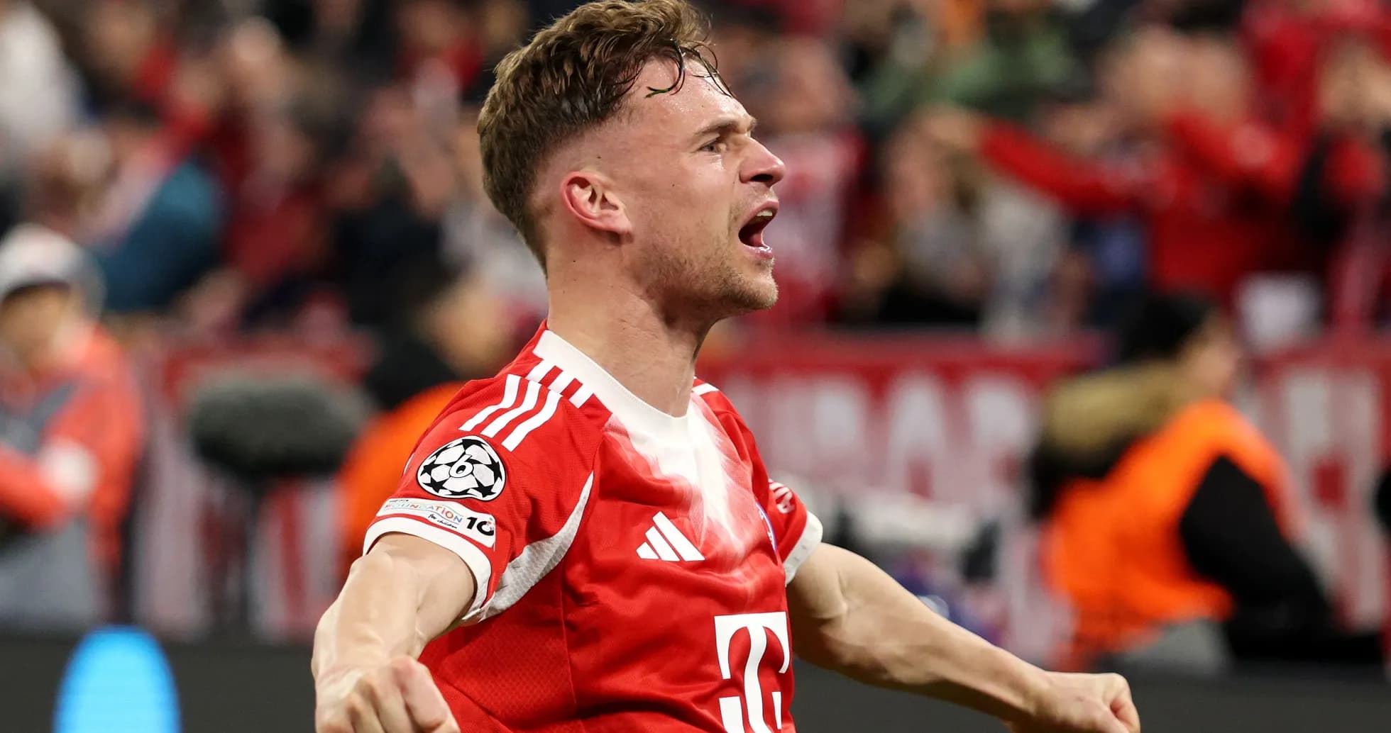 Joueur célébrant un but lors d'un match