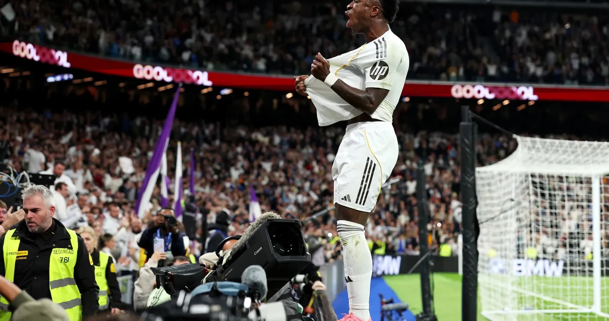 Vinícius Jr. célébrant un but au stade