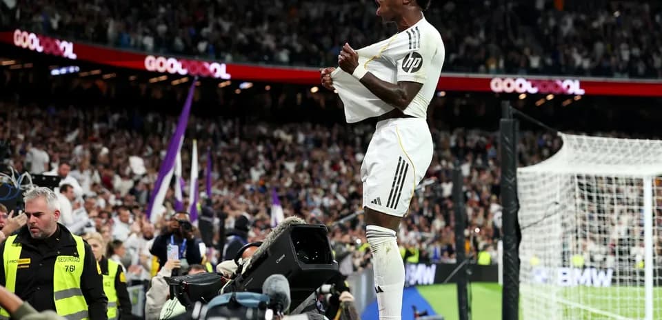 Vinícius Jr. célébrant un but au stade