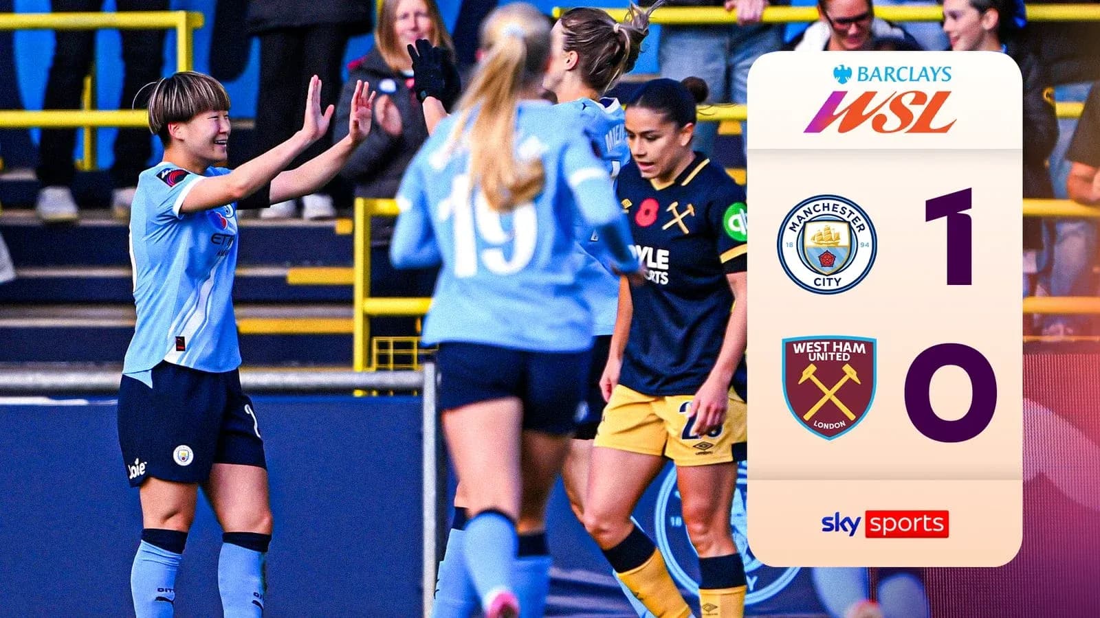 Joueuses de Manchester City célèbrent un but