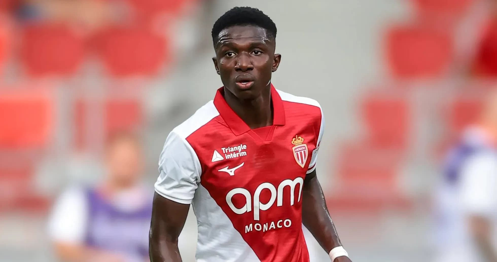 Joueur de l'AS Monaco sur le terrain