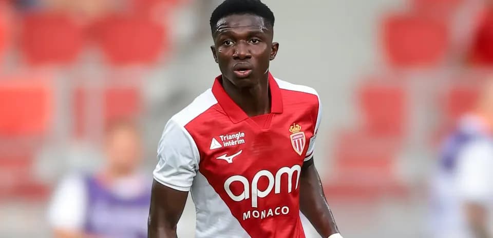 Joueur de l'AS Monaco sur le terrain