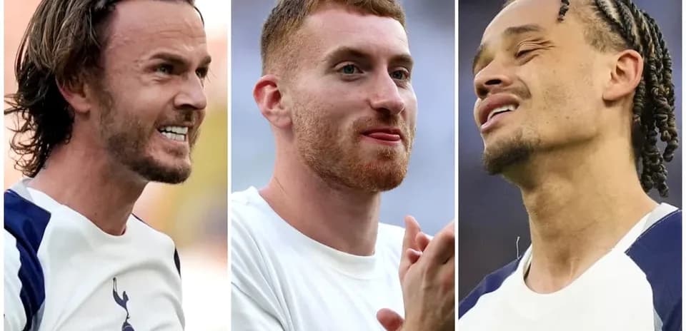 Trois joueurs de Tottenham en tenue d'entraînement