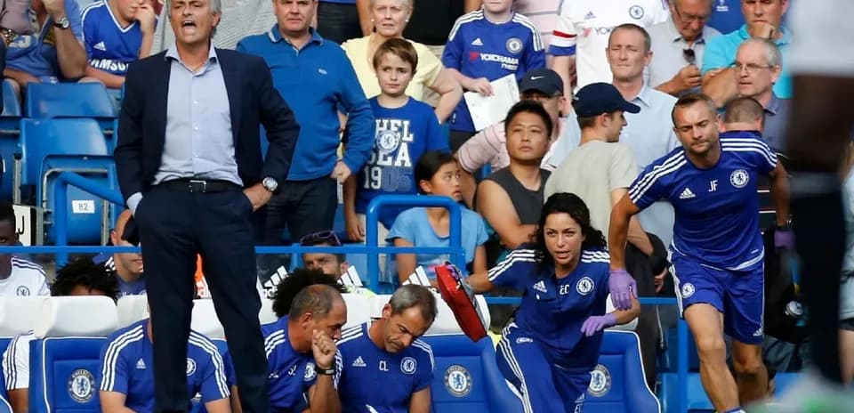 Entraîneur et staff de Chelsea sur le banc