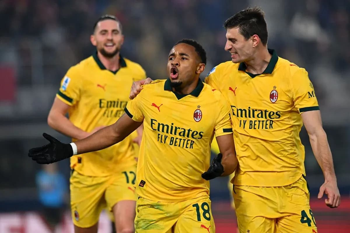 Joueurs de l'AC Milan célébrant un but