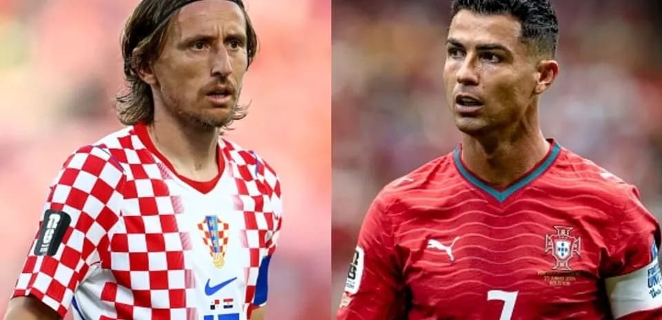 Luka Modrić et Cristiano Ronaldo pendant le match