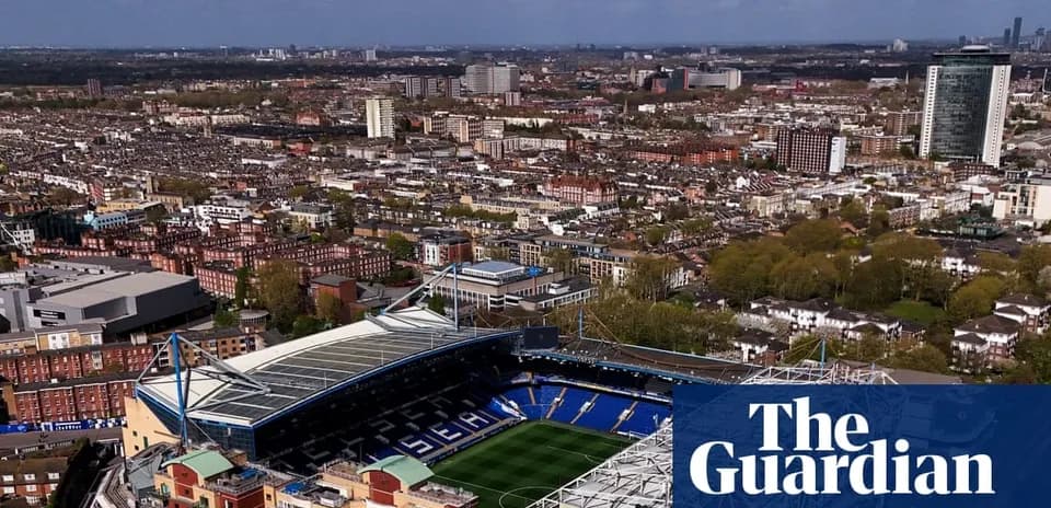 Vue aérienne du stade Stamford Bridge à Londres