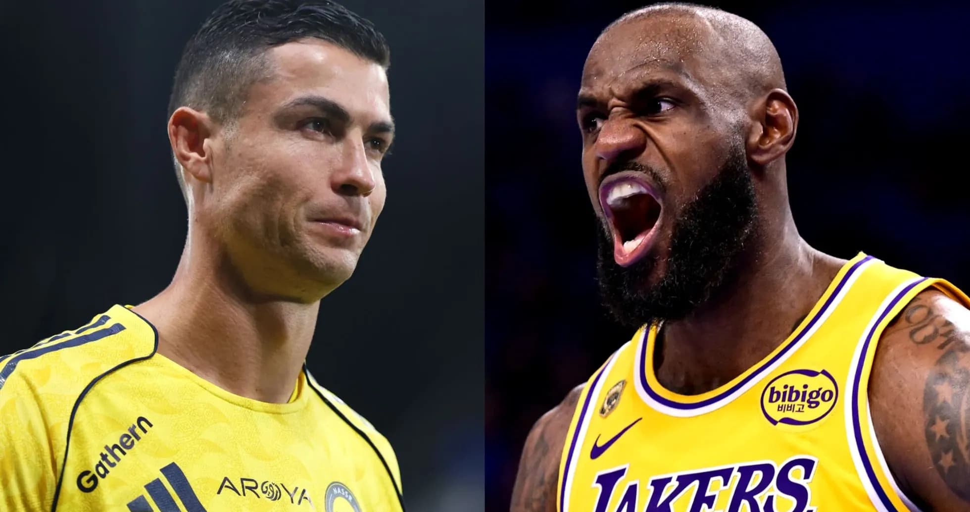 Cristiano Ronaldo and LeBron James side by side