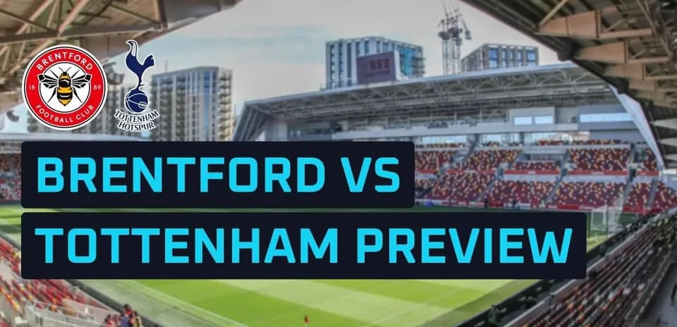 Stade de Brentford avec logos des équipes Brentford et Tottenham