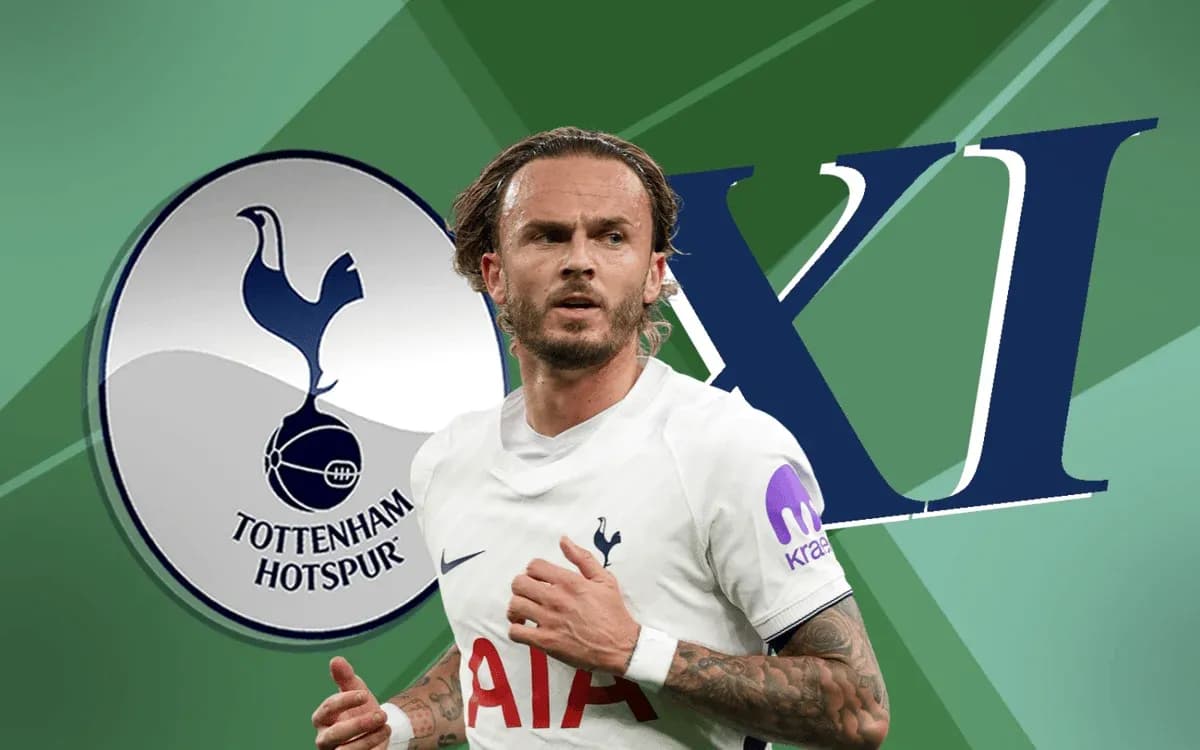 Joueur de Tottenham Hotspur avec le logo de l'équipe
