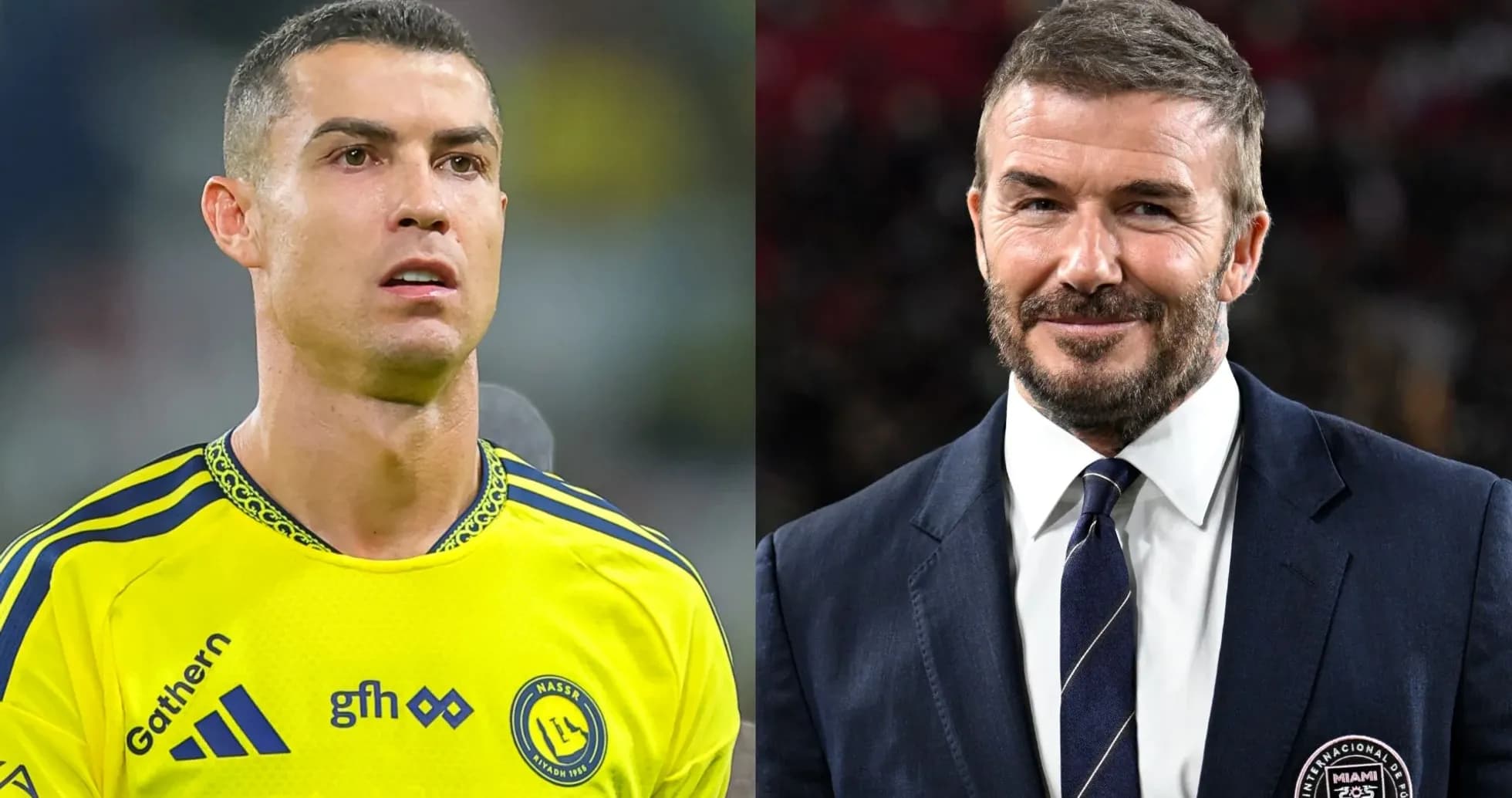 Cristiano Ronaldo and David Beckham side by side