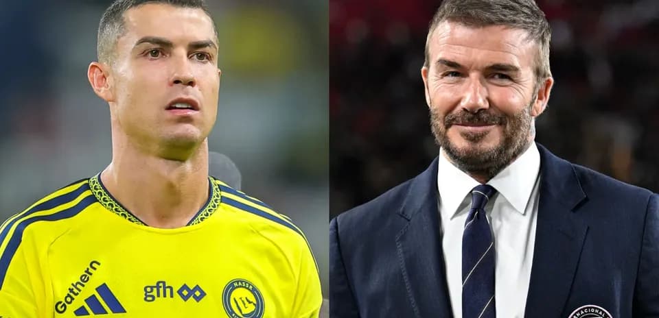Cristiano Ronaldo and David Beckham side by side