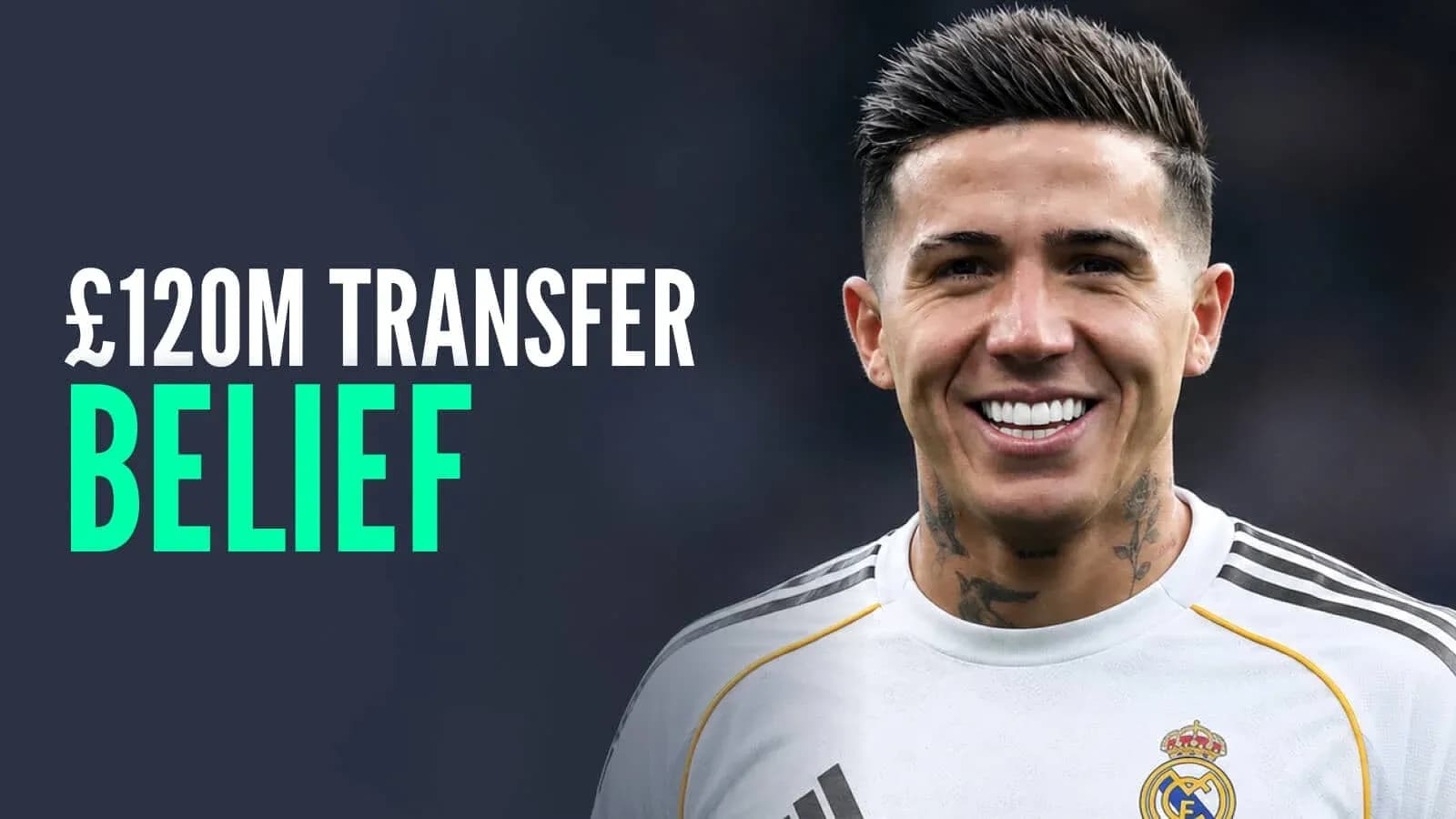 Joueur souriant portant le maillot du Real Madrid
