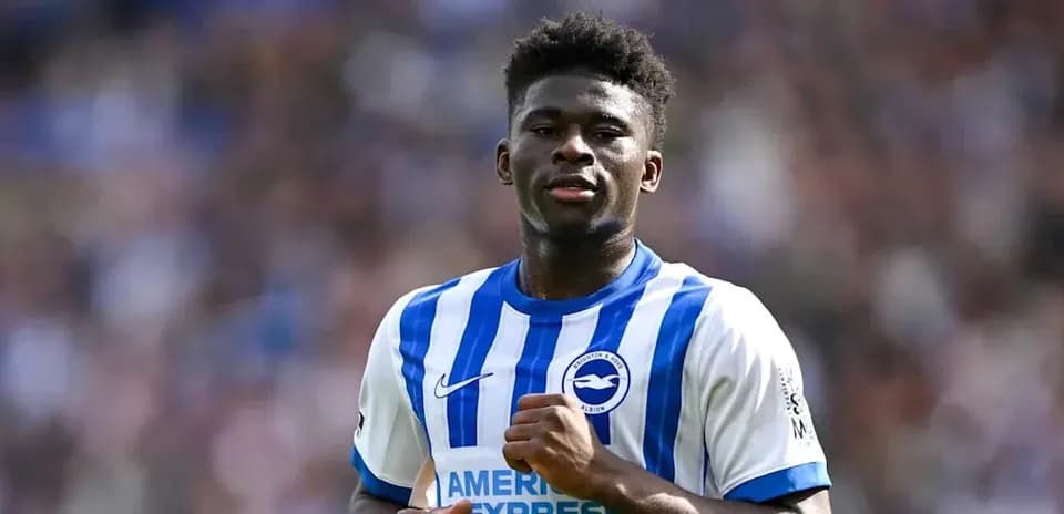 Joueur de Brighton & Hove Albion en action sur le terrain