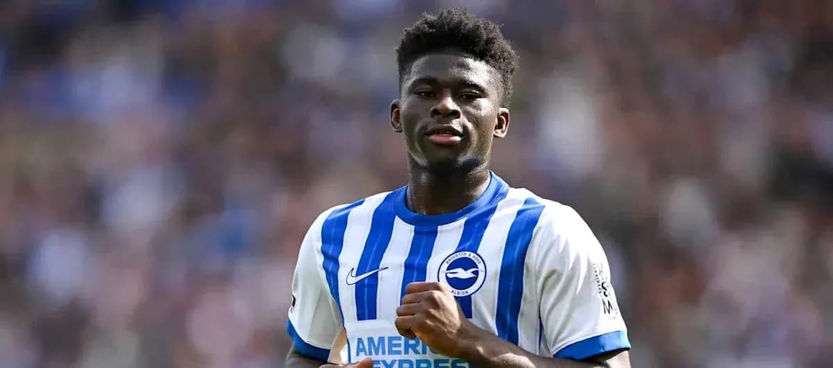 Joueur de Brighton & Hove Albion en action sur le terrain