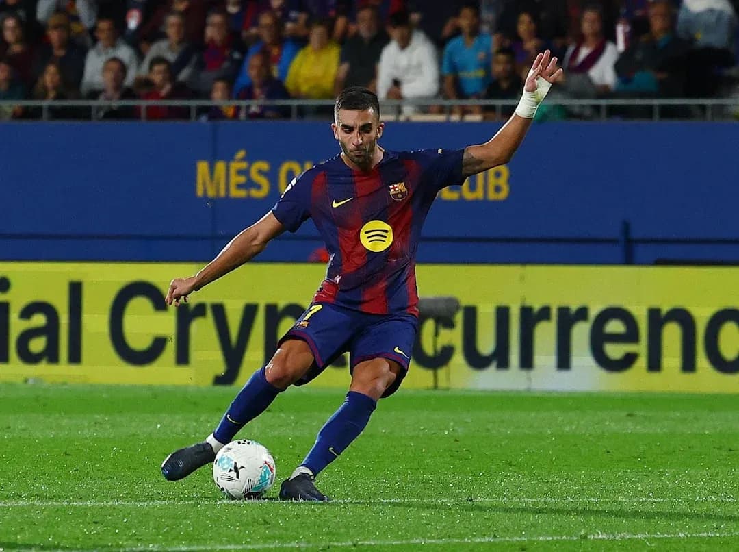 Un joueur de Barcelone en train de tirer