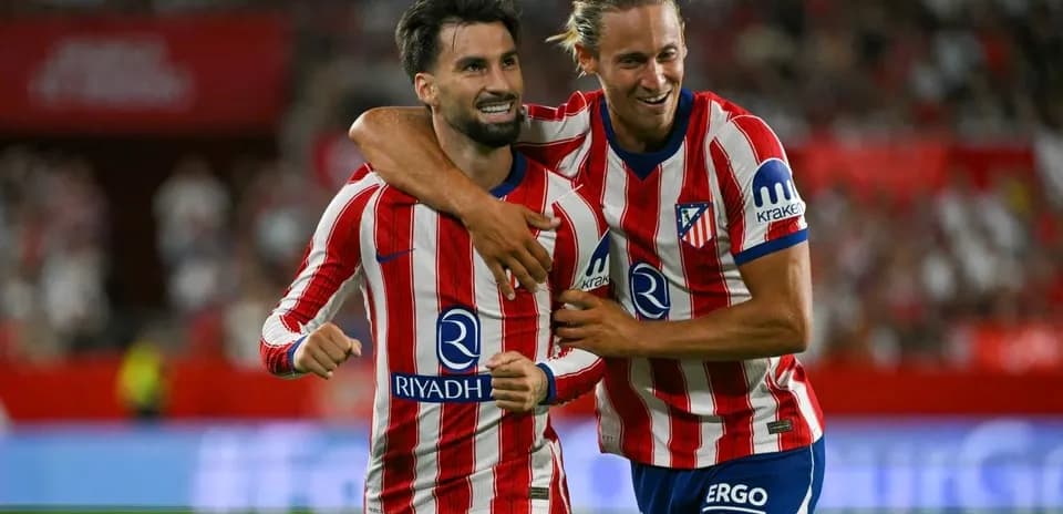 Joueurs d'Atletico Madrid célébrant un but