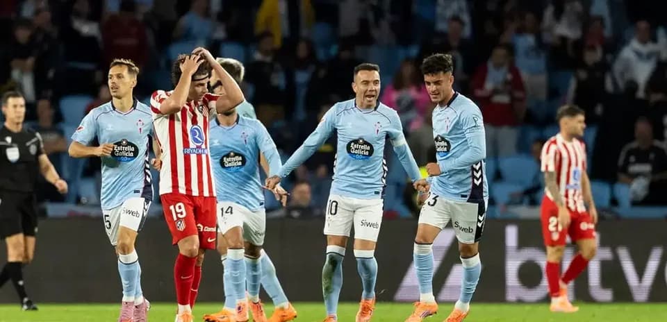 Joueurs de Celta Vigo célébrant un but