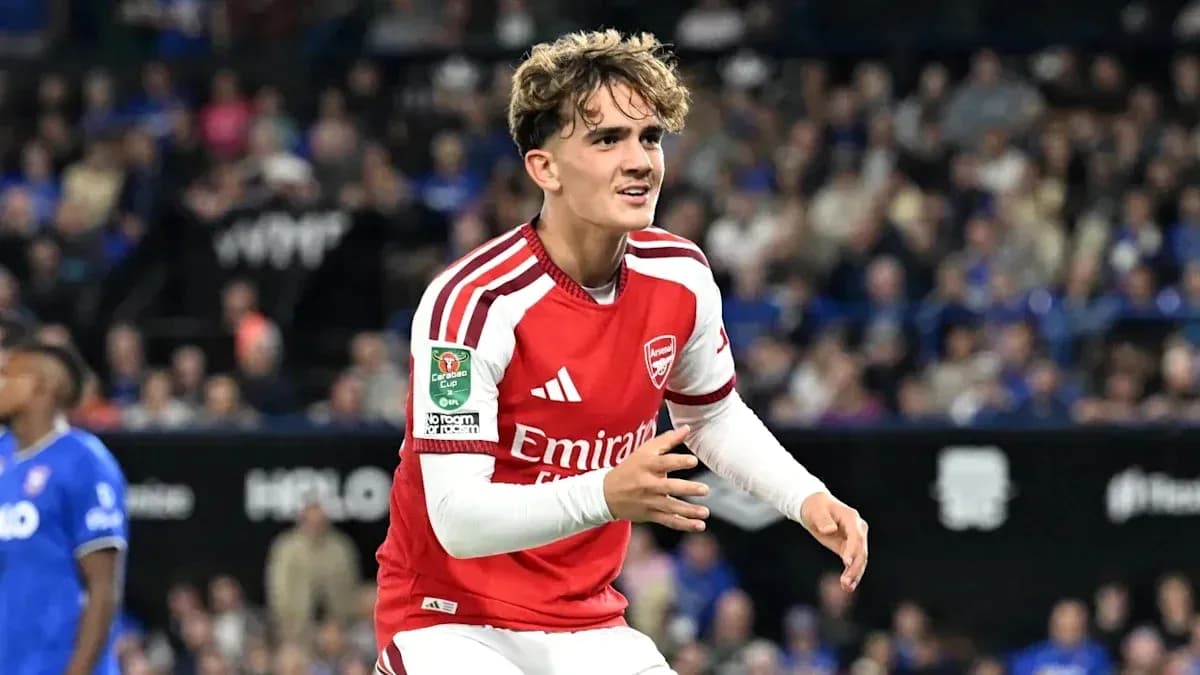 Joueur d'Arsenal célébrant un but lors du match