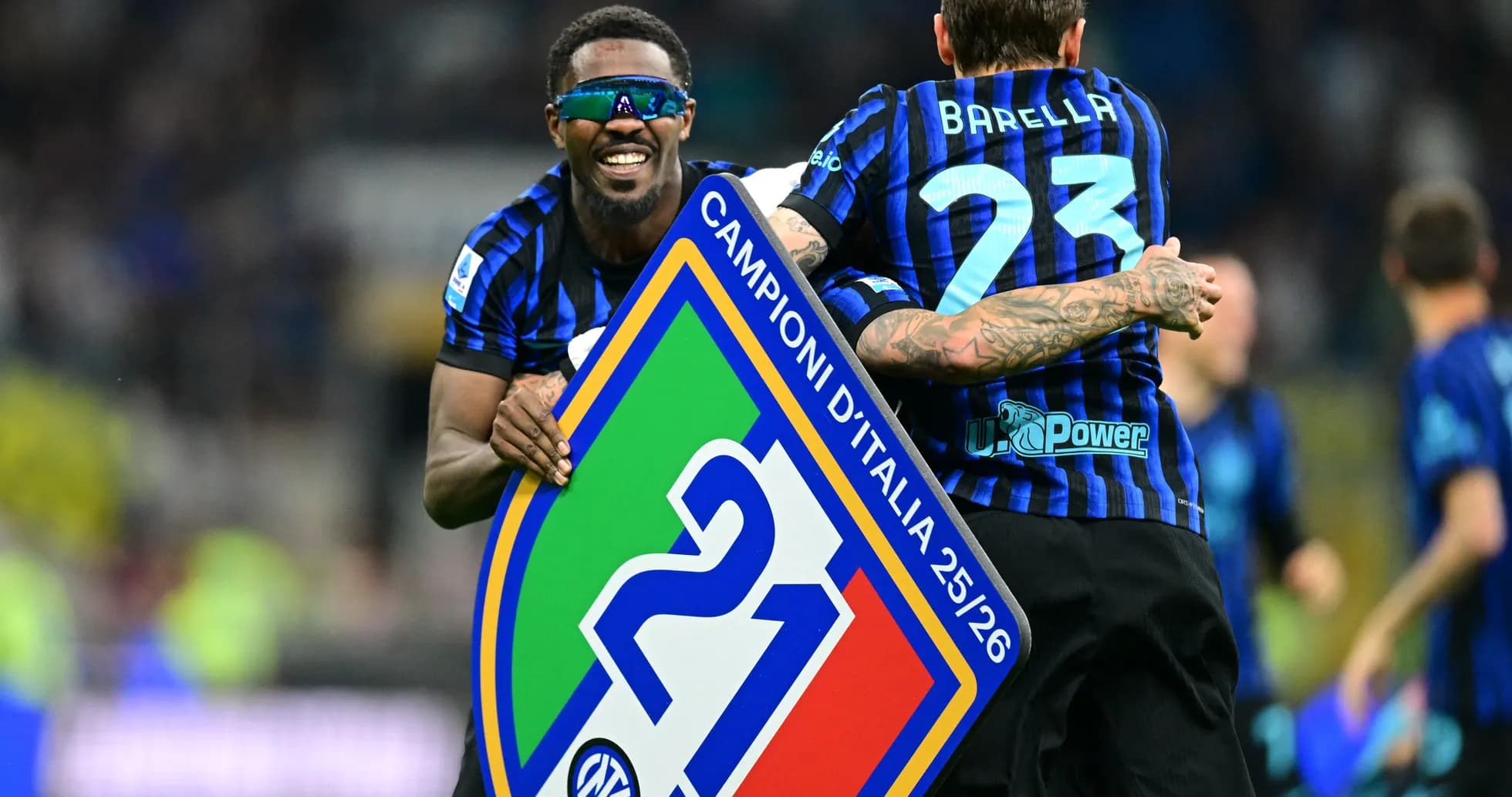 Joueurs d'Inter célébrant le titre de Serie A