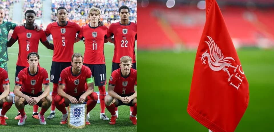 Équipe d'Angleterre en formation avant le match