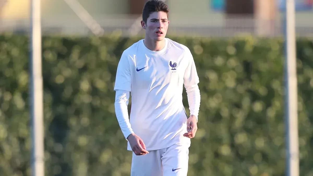 Joueur s'entraînant avec l'équipe de France