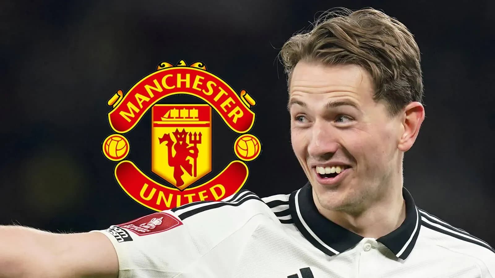 Joueur de Manchester United célébrant sur le terrain