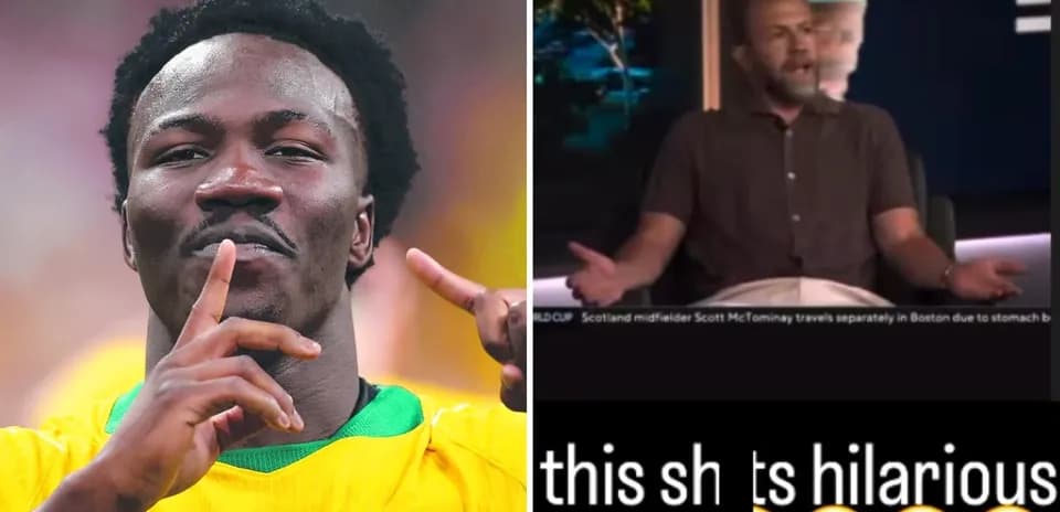 Joueur célébrant avec le maillot du Cameroun