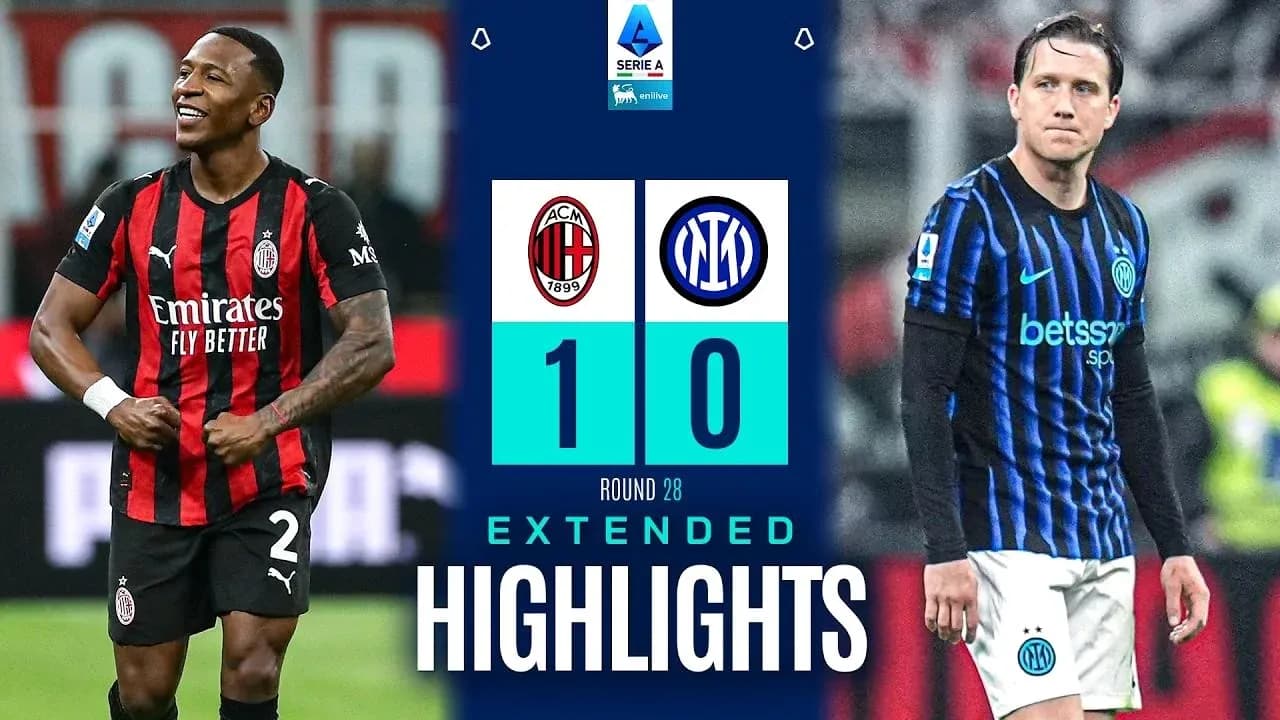 AC Milan gagne contre l'Inter 1-0