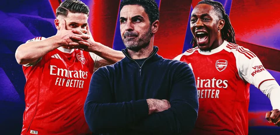 Entraîneur et joueurs d'Arsenal célébrant ensemble