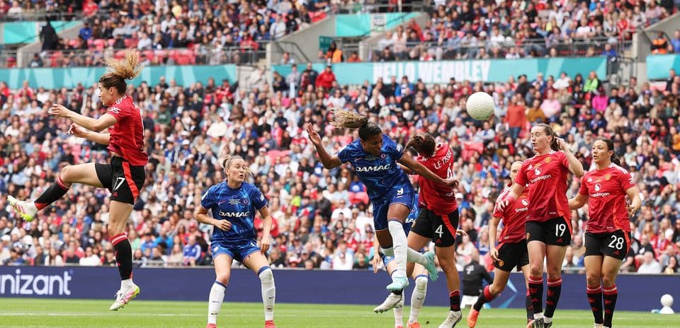 Action pendant un match de Chelsea contre Manchester United