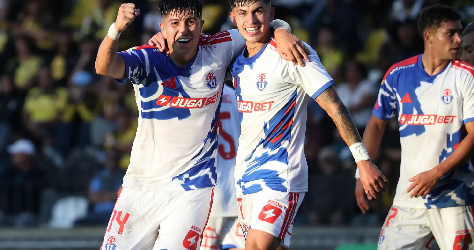 Joueurs de l'Universidad de Chile célébrant un but