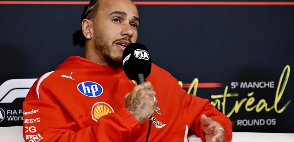 Lewis Hamilton lors d'une conférence de presse à Montréal