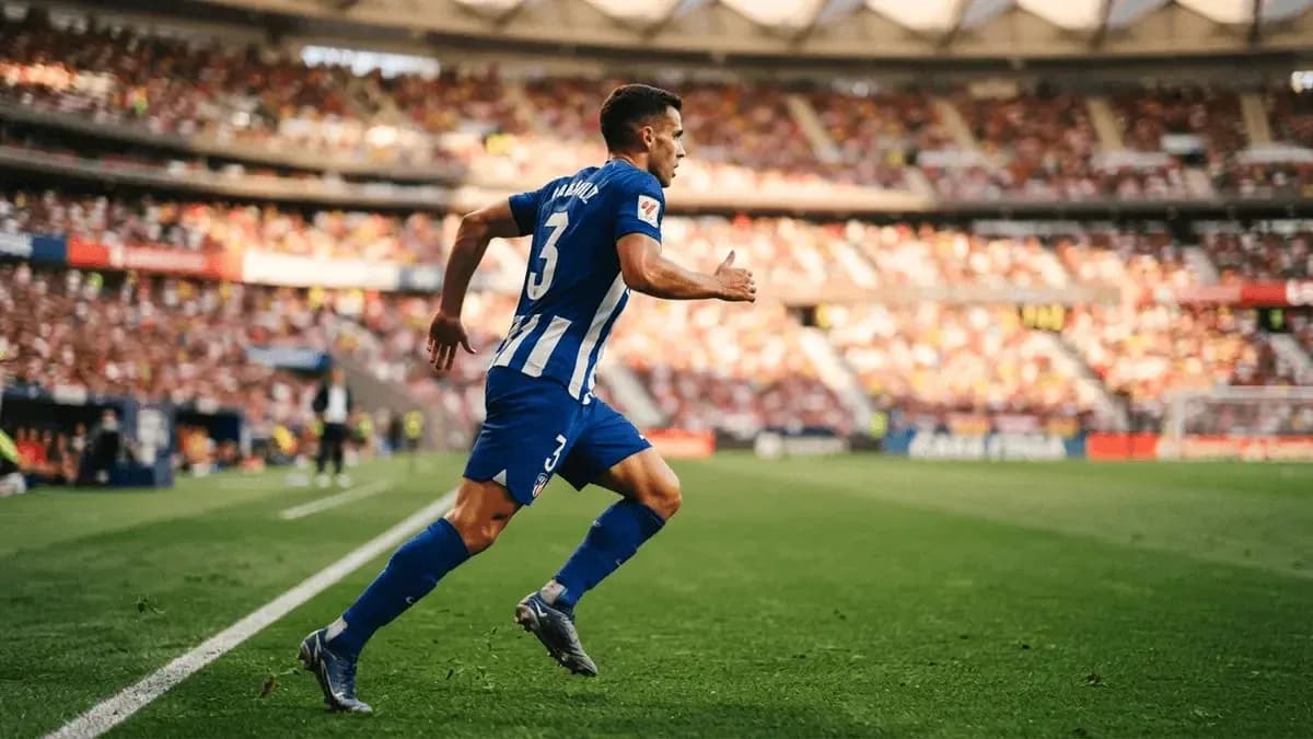 Joueur courant sur le terrain lors d'un match