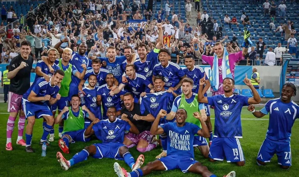 Équipe de Levski Sofia célébrant une victoire