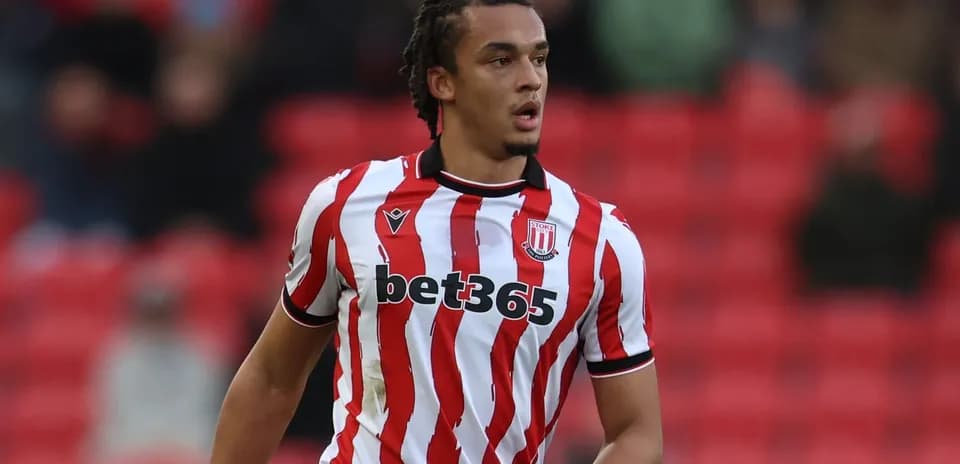 Joueur de Stoke City en action sur le terrain