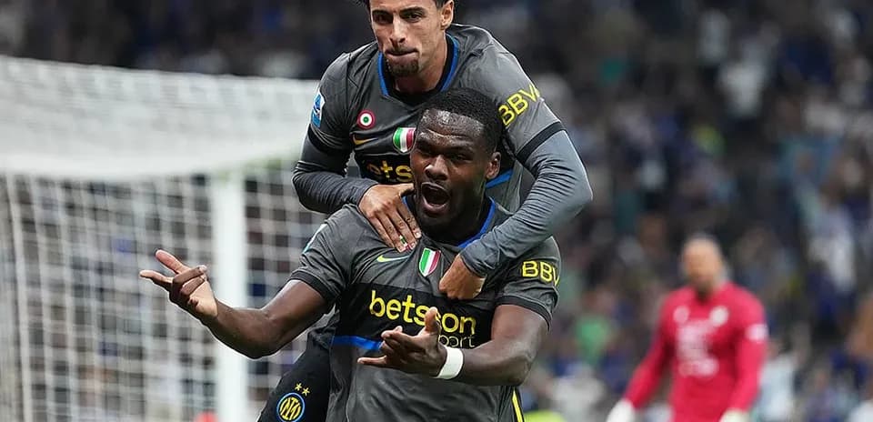 Joueurs de l'Inter célébrant un but